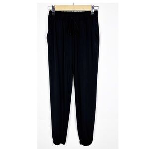 Brigitte Brianna High Waist Street Joggers Pants Elastic Waist Black Size Small